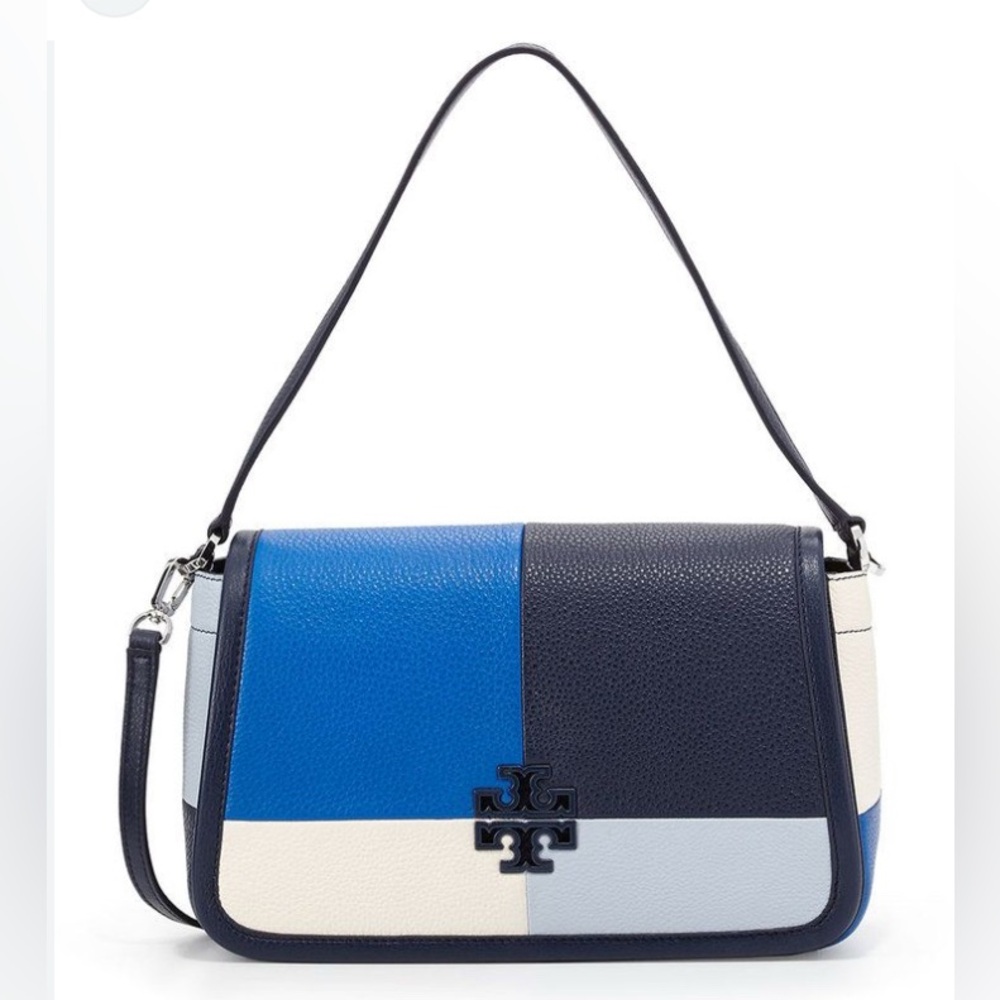 Tory Burch Britten Patchwork Bondi Blue